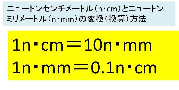 ニュートンセンチメートル N Cm とニュートンミリメートル N Mm の変換 換算 の計算方法 トルクの単位 N Mやn Mm2ではない