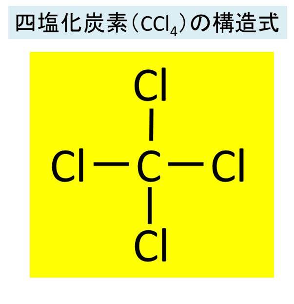 四塩化炭素 Ccl4 の化学式 分子式 組成式 電子式 構造式 分子量は