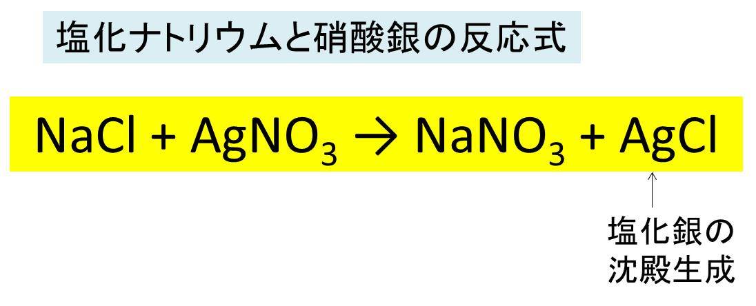 塩化ナトリウム Nacl の化学式 分子式 構造式 電子式 イオン式 分子量は 塩化ナトリウムと硝酸銀の反応式