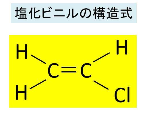 塩化ビニル クロロエチレ C2h3cl の構造式 示性式 化学式 分子量は