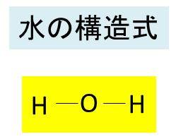 水 H2o の化学式 分子式 構造式 電子式 イオン式 分子量は 代表的な反応式は